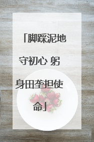 脚踩泥地守初心 躬身田垄担使命