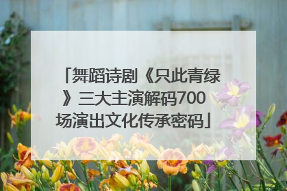 舞蹈诗剧《只此青绿》三大主演解码700场演出文化传承密码