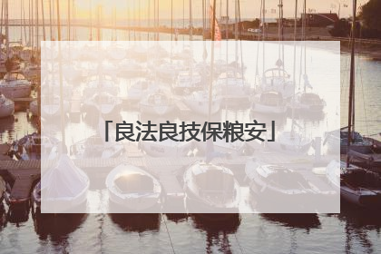 良法良技保粮安