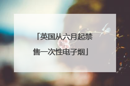 英国从六月起禁售一次性电子烟