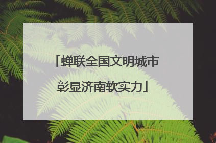 蝉联全国文明城市 彰显济南软实力