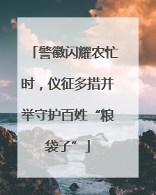警徽闪耀农忙时，仪征多措并举守护百姓“粮袋子”