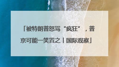 被特朗普怒骂“疯狂”，普京可能一笑置之丨国际观察