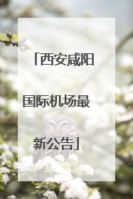 西安咸阳国际机场最新公告