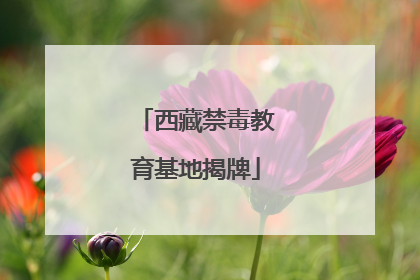 西藏禁毒教育基地揭牌