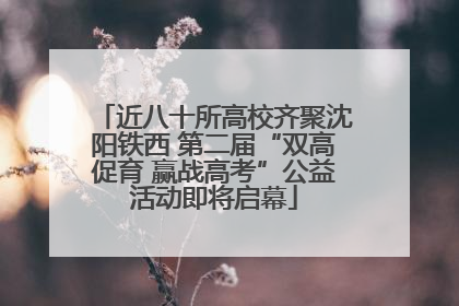 近八十所高校齐聚沈阳铁西 第二届“双高促育 赢战高考”公益活动即将启幕