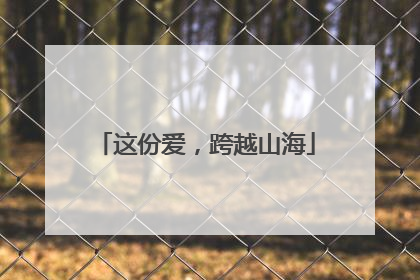 这份爱，跨越山海