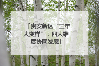 贵安新区“三年大变样”：四大维度协同发展