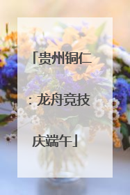 贵州铜仁：龙舟竞技庆端午
