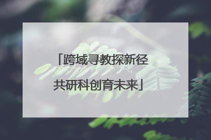 跨域寻教探新径 共研科创育未来