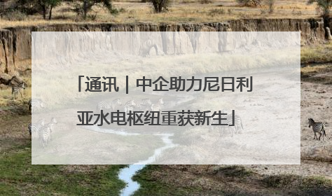 通讯｜中企助力尼日利亚水电枢纽重获新生