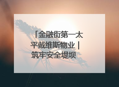 金融街第一太平戴维斯物业｜筑牢安全堤坝 守护美好家园