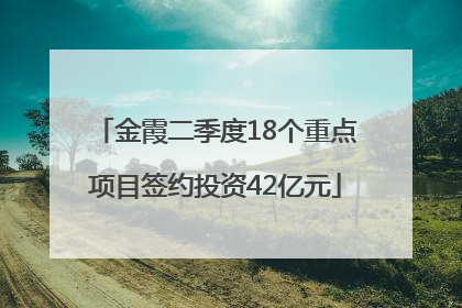金霞二季度18个重点项目签约投资42亿元