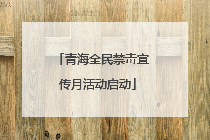 青海全民禁毒宣传月活动启动