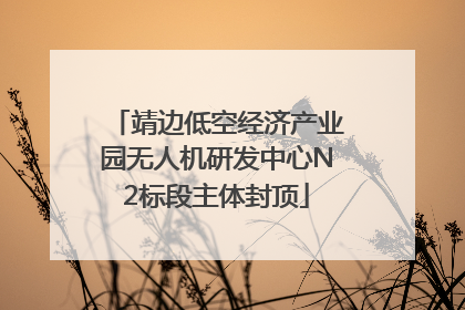 靖边低空经济产业园无人机研发中心N2标段主体封顶