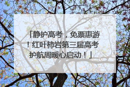 静护高考，免票惠游！红叶柿岩第三届高考护航周暖心启动！