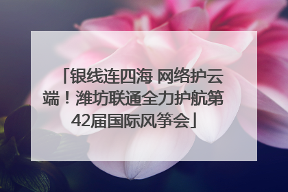 银线连四海 网络护云端！潍坊联通全力护航第42届国际风筝会