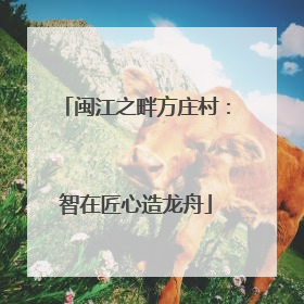 闽江之畔方庄村：智在匠心造龙舟