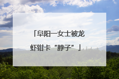 阜阳一女士被龙虾钳卡“脖子”