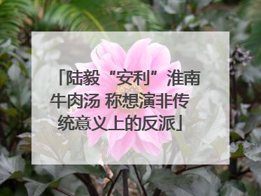 陆毅“安利”淮南牛肉汤 称想演非传统意义上的反派