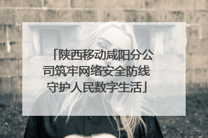 陕西移动咸阳分公司筑牢网络安全防线守护人民数字生活