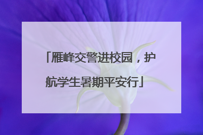 雁峰交警进校园，护航学生暑期平安行
