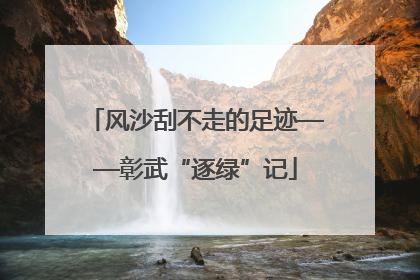 风沙刮不走的足迹——彰武“逐绿”记