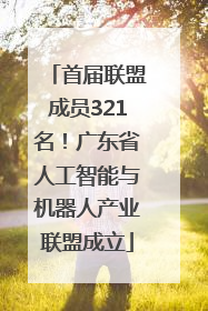首届联盟成员321名！广东省人工智能与机器人产业联盟成立