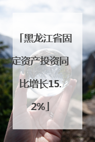 黑龙江省固定资产投资同比增长15.2%
