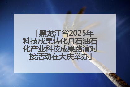黑龙江省2025年科技成果转化月石油石化产业科技成果路演对接活动在大庆举办
