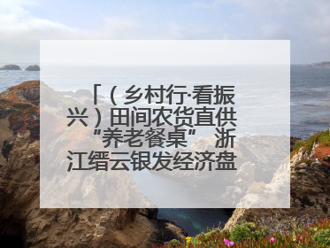 （乡村行·看振兴）田间农货直供“养老餐桌” 浙江缙云银发经济盘活山区资源