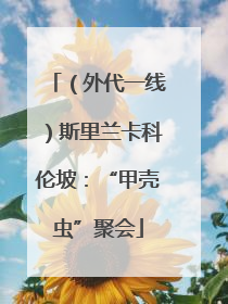 （外代一线）斯里兰卡科伦坡：“甲壳虫”聚会
