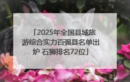 2025年全国县域旅游综合实力百强县名单出炉 石狮排名72位