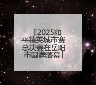 2025和平精英城市赛总决赛在岳阳市圆满落幕
