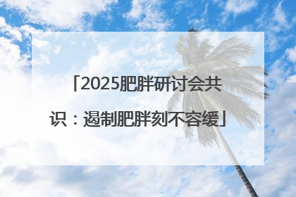 2025肥胖研讨会共识：遏制肥胖刻不容缓