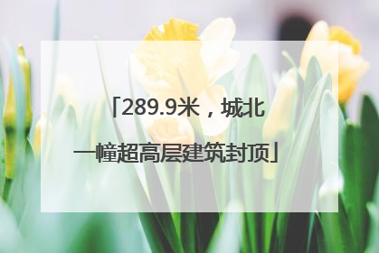 289.9米，城北一幢超高层建筑封顶