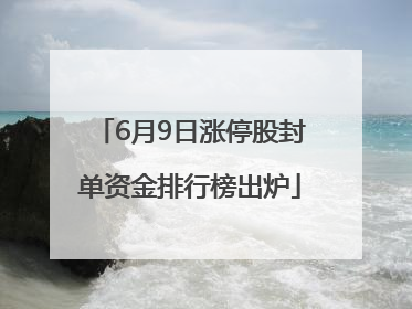 6月9日涨停股封单资金排行榜出炉