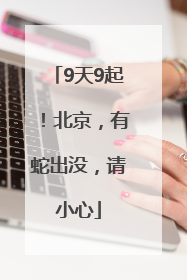 9天9起！北京，有蛇出没，请小心