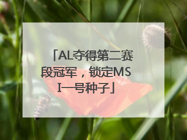 AL夺得第二赛段冠军，锁定MSI一号种子